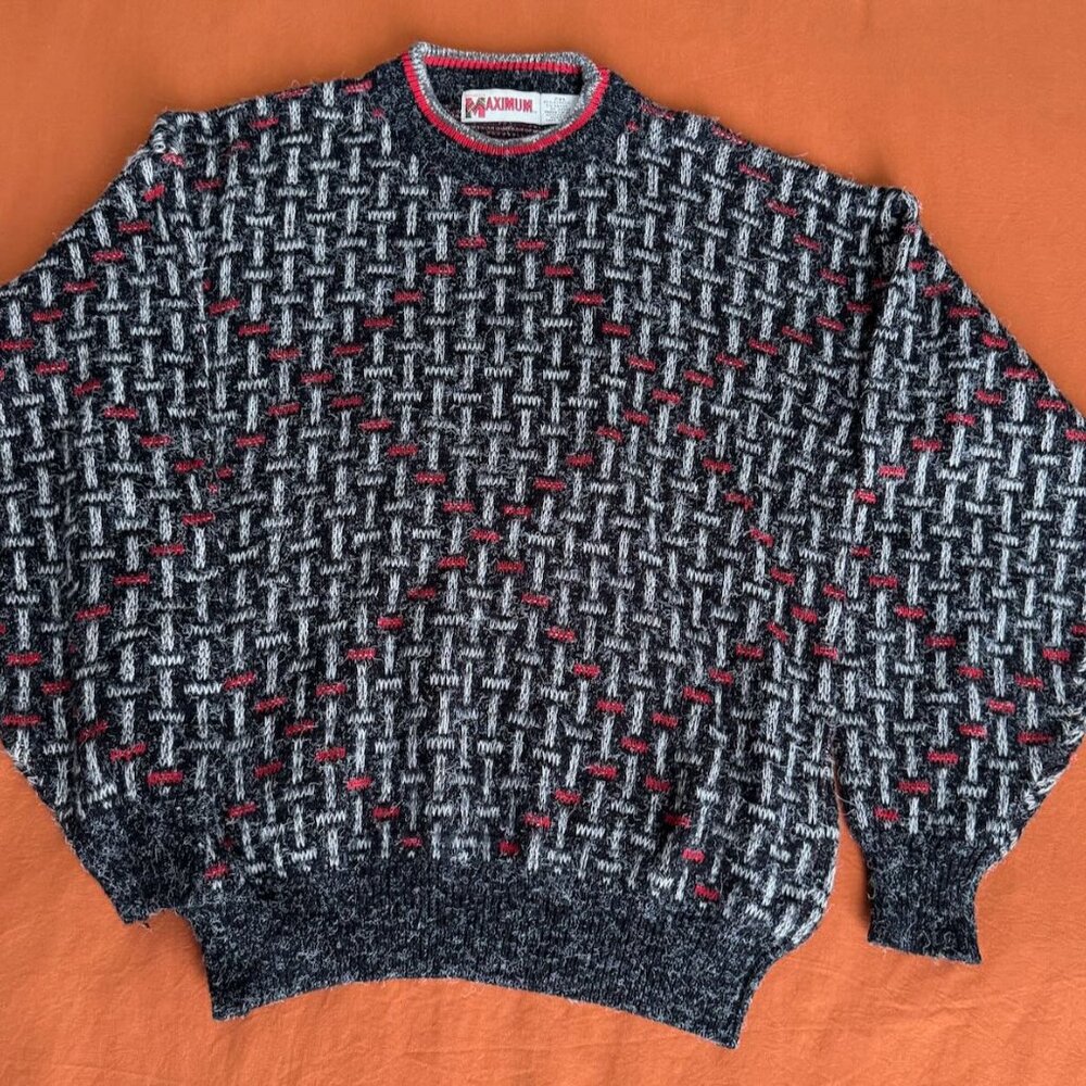 Vintage Mcgregor Maximum 90s Patterned Crewneck Sweater 2XL Cosby-style